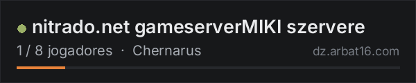 nitrado.net gameserverMIKI szervere na lista de servidores de DayZ da AR16