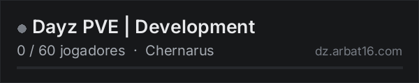 Dayz PVE | Development na lista de servidores de DayZ da AR16