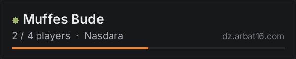 Muffes Bude on the AR16 DayZ server list