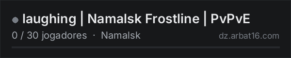 laughing | Namalsk Frostline | PvPvE na lista de servidores de DayZ da AR16