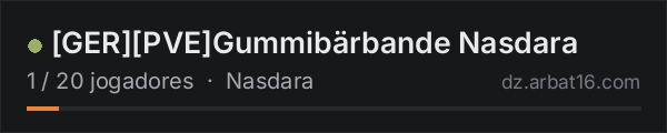 [GER][PVE]Gummibärbande Nasdara na lista de servidores de DayZ da AR16