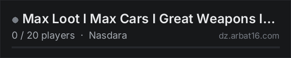Max Loot I Max Cars I Great Weapons I Base Building on the AR16 DayZ server list