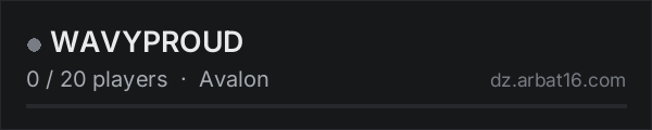 WAVYPROUD on the AR16 DayZ server list