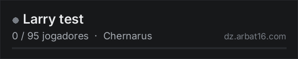 Larry test na lista de servidores de DayZ da AR16