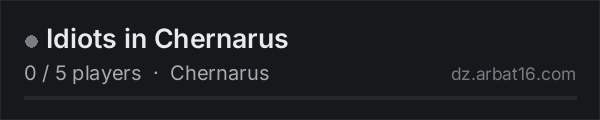 Idiots in Chernarus on the AR16 DayZ server list