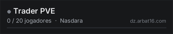 Trader PVE na lista de servidores de DayZ da AR16
