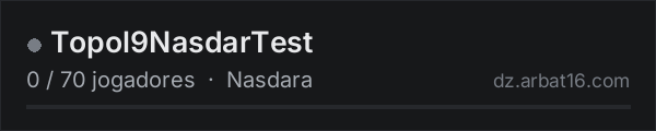 Topol9NasdarTest na lista de servidores de DayZ da AR16