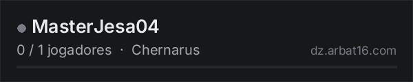 MasterJesa04 na lista de servidores de DayZ da AR16