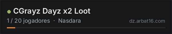 CGrayz Dayz x2 Loot na lista de servidores de DayZ da AR16