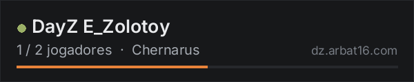 DayZ E_Zolotoy na lista de servidores de DayZ da AR16