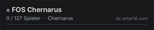 FOS Chernarus in der DayZ-Serverliste von AR16