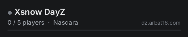 Xsnow DayZ on the AR16 DayZ server list