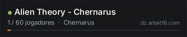Alien Theory - Chernarus na lista de servidores de DayZ da AR16
