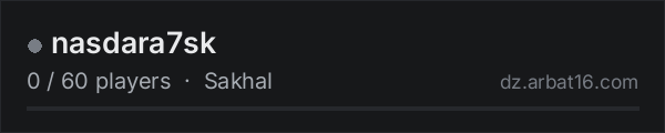 nasdara7sk on the AR16 DayZ server list