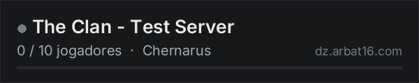 The Clan - Test Server na lista de servidores de DayZ da AR16