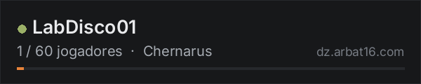 LabDisco01 na lista de servidores de DayZ da AR16