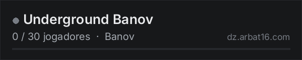 Underground Banov na lista de servidores de DayZ da AR16