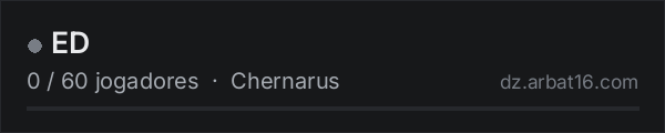 ED na lista de servidores de DayZ da AR16