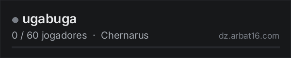 ugabuga na lista de servidores de DayZ da AR16