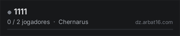 1111 na lista de servidores de DayZ da AR16