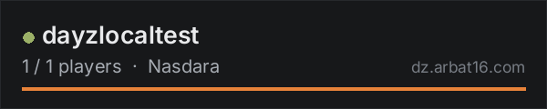 dayzlocaltest on the AR16 DayZ server list