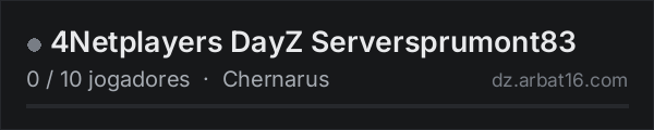 4Netplayers DayZ Serversprumont83 na lista de servidores de DayZ da AR16