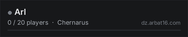 Arl on the AR16 DayZ server list