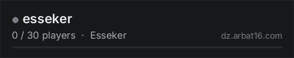 esseker on the AR16 DayZ server list