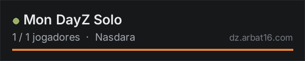Mon DayZ Solo na lista de servidores de DayZ da AR16