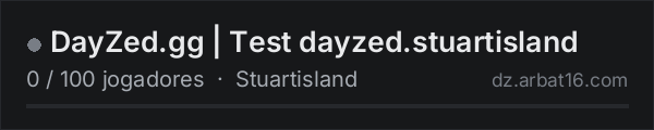 DayZed.gg | Test dayzed.stuartisland na lista de servidores de DayZ da AR16