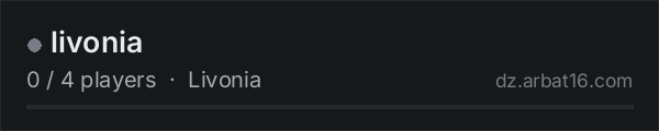 livonia on the AR16 DayZ server list