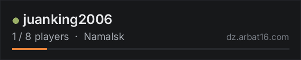 juanking2006 on the AR16 DayZ server list