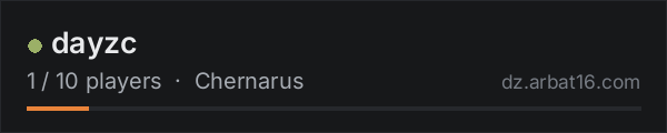 dayzc on the AR16 DayZ server list