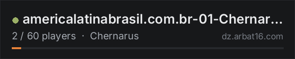 americalatinabrasil.com.br-01-Chernarus/PvE on the AR16 DayZ server list