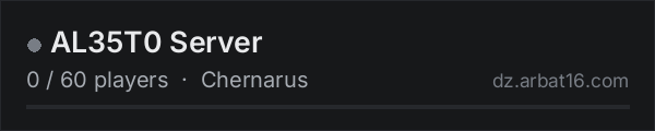 AL35T0 Server on the AR16 DayZ server list
