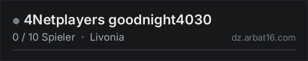 4Netplayers goodnight4030 in der DayZ-Serverliste von AR16