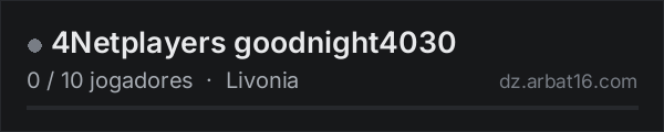 4Netplayers goodnight4030 na lista de servidores de DayZ da AR16