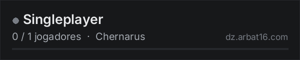 Singleplayer na lista de servidores de DayZ da AR16