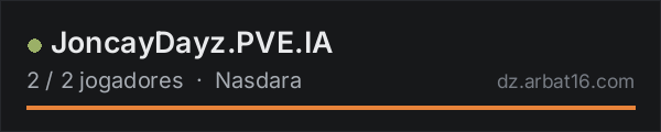 JoncayDayz.PVE.IA na lista de servidores de DayZ da AR16