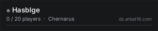 Hasblge on the AR16 DayZ server list