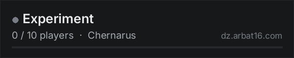 Experiment on the AR16 DayZ server list
