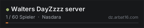 Walters DayZzzz server in der DayZ-Serverliste von AR16