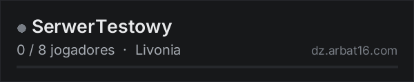 SerwerTestowy na lista de servidores de DayZ da AR16