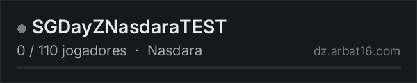 SGDayZNasdaraTEST na lista de servidores de DayZ da AR16