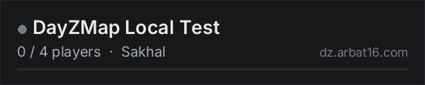 DayZMap Local Test on the AR16 DayZ server list