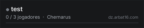 test na lista de servidores de DayZ da AR16