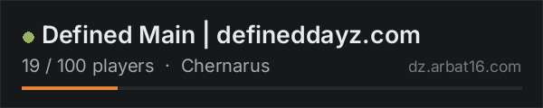Defined Main | defineddayz.com on the AR16 DayZ server list