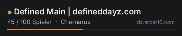 Defined Main | defineddayz.com in der DayZ-Serverliste von AR16