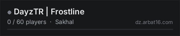 DayzTR | Frostline on the AR16 DayZ server list