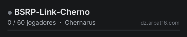 BSRP-Link-Cherno na lista de servidores de DayZ da AR16